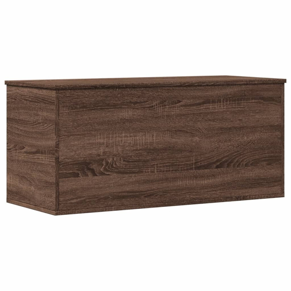 vidaXL Storage Box Blanket Box Storage Chest Box Brown Oak Engineered Wood