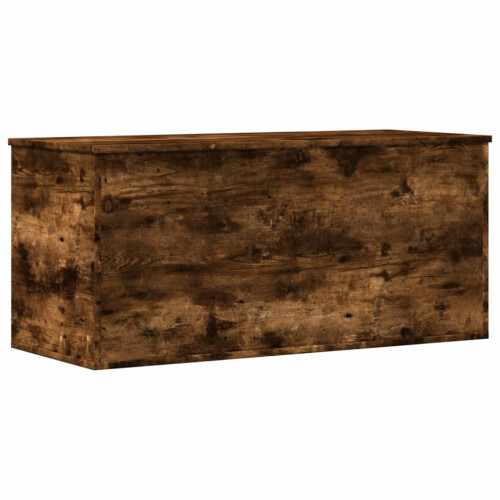 VidaXL vidaXL Storage Box Blanket Box Storage Chest Box Smoked Oak Engineered Wood