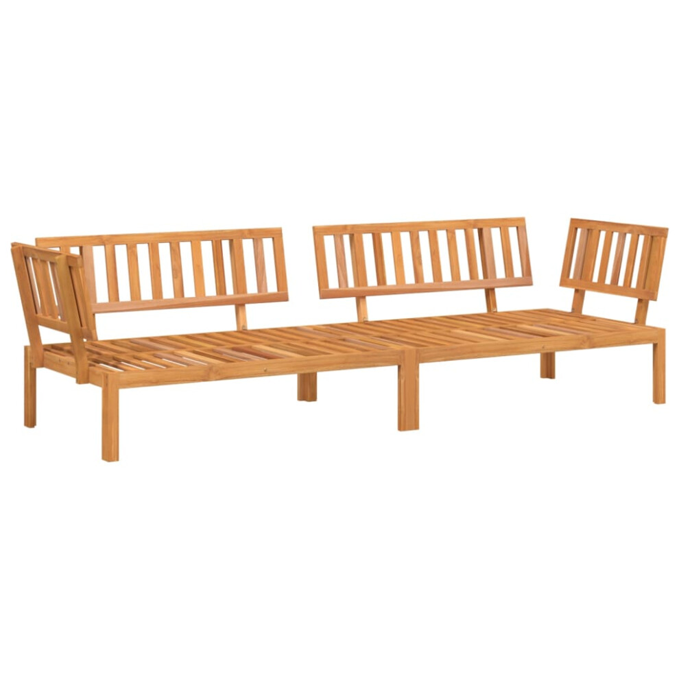 vidaXL Garden Pallet Corner Sofas Patio Outdoor Sofa 2 pcs Solid Wood Acacia