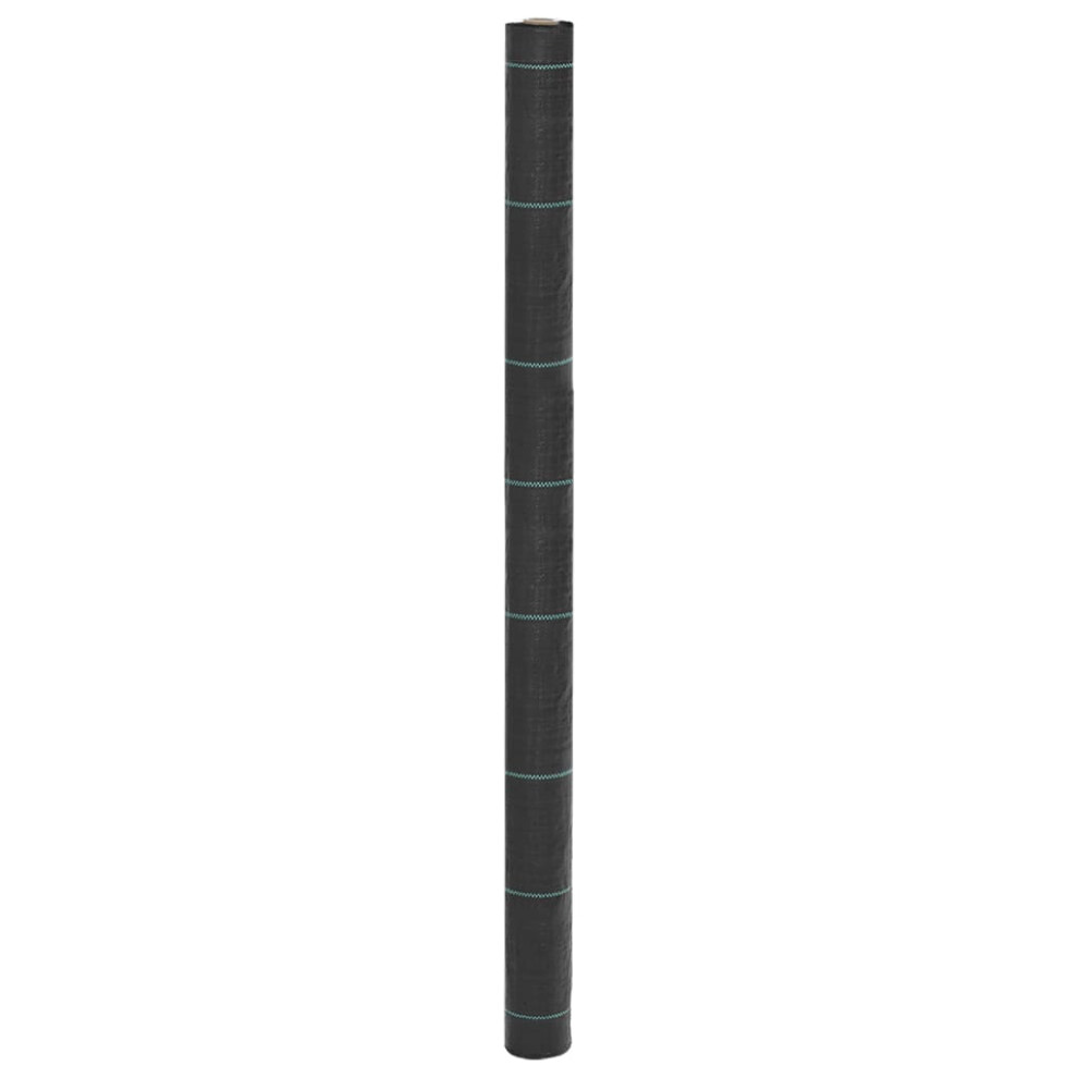 Vidaxl Weed Membrane Garden Weed Barrier Fabric Weed Control Black 1.5X25 M Pp