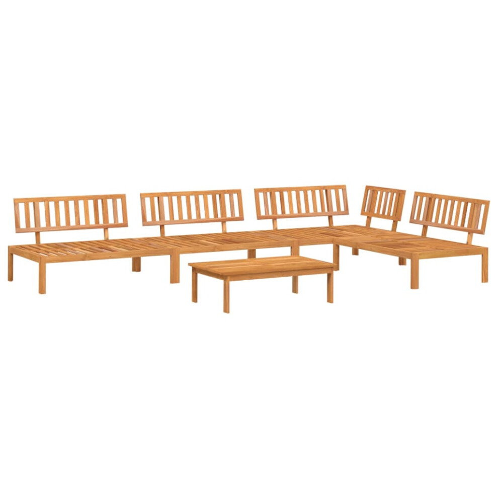 vidaXL Garden Pallet Sofa Set 5 Piece Outdoor Pallet Sofa Solid Wood Acacia