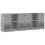 VidaXL vidaXL Bookcase with Doors Bookshelf Cabinet Concrete Grey Engineered Wood 1