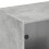 VidaXL vidaXL Bookcase with Doors Bookshelf Cabinet Concrete Grey Engineered Wood 9