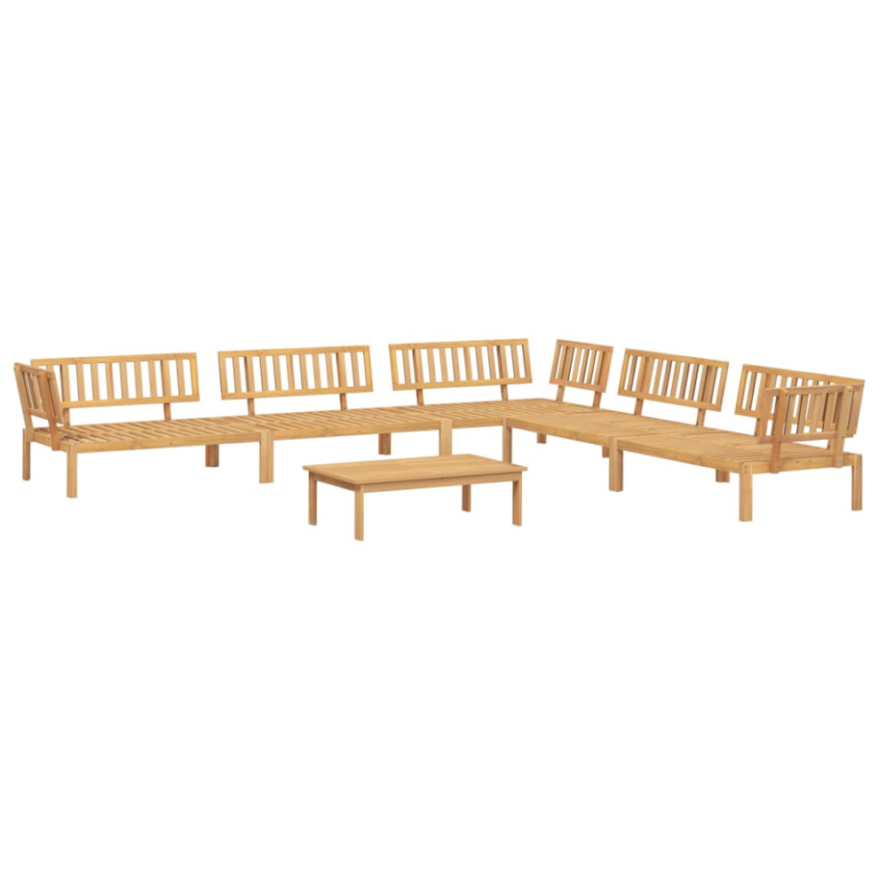 vidaXL Garden Pallet Sofa Set 6 Piece Outdoor Pallet Sofa Solid Wood Acacia