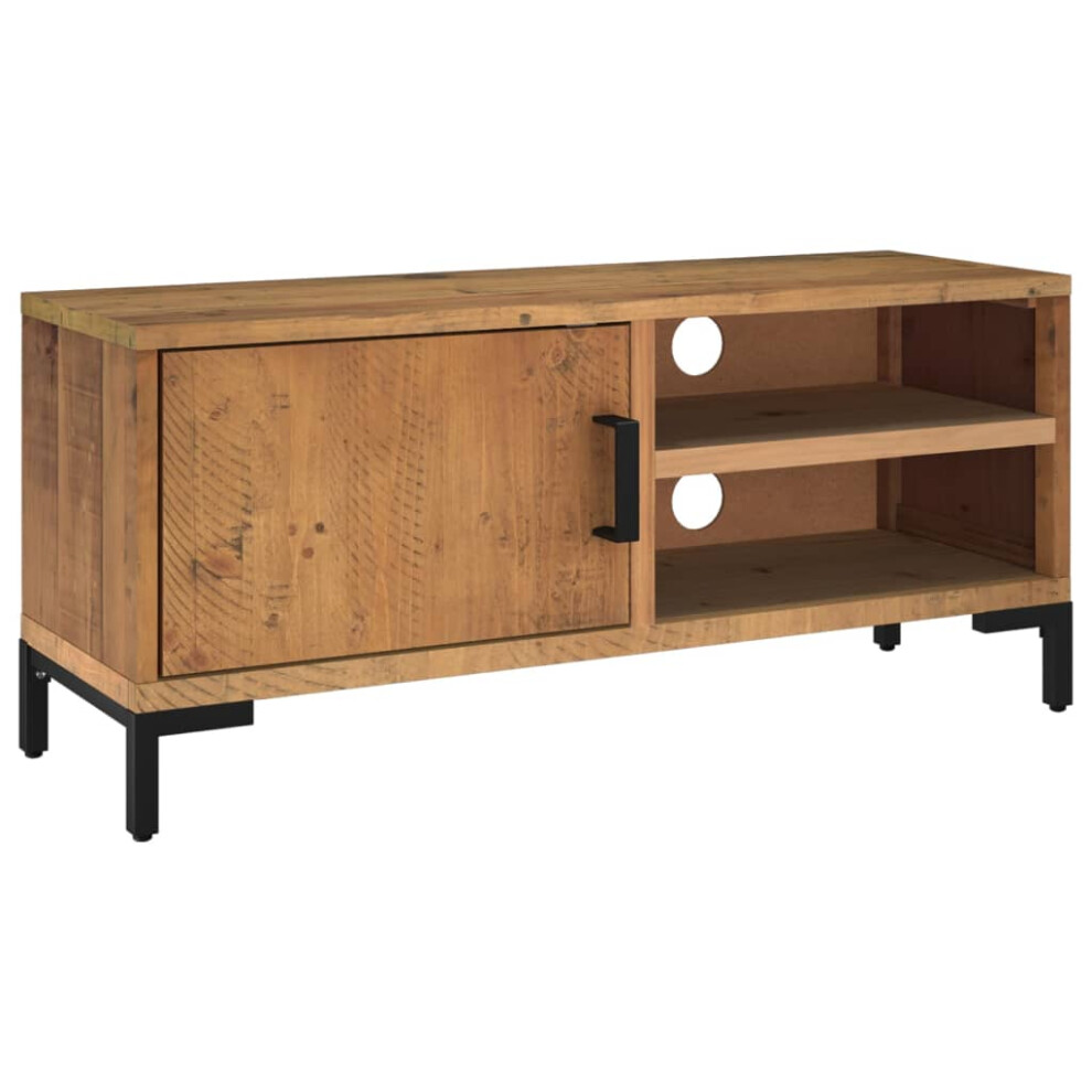 Vidaxl Solid Wood Pine Tv Cabinet Brown Recycled Tv Console Media Cabinet