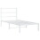 VidaXL vidaXL Metal Bed Frame with Headboard Bed Base Bedstead White 90x190 cm Single 1