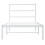 VidaXL vidaXL Metal Bed Frame with Headboard Bed Base Bedstead White 90x190 cm Single 5
