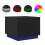 VidaXL vidaXL Coffee Table with LED Lights Hall End Table Side Tea Sofa Table Black 2