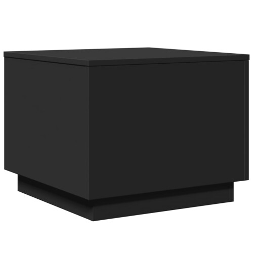 VidaXL vidaXL Coffee Table with LED Lights Hall End Table Side Tea Sofa Table Black 2
