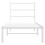VidaXL vidaXL Metal Bed Frame with Headboard Bed Base White 75x190 cm Small Single 5