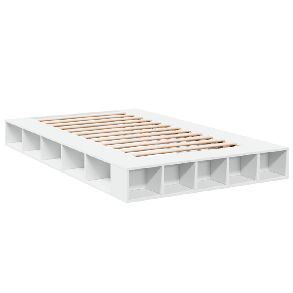 (white, 120 x 200 cm) vidaXL Bed Frame Home Bed Base Brown Oak 180x200 cm Super King Engineered Wood