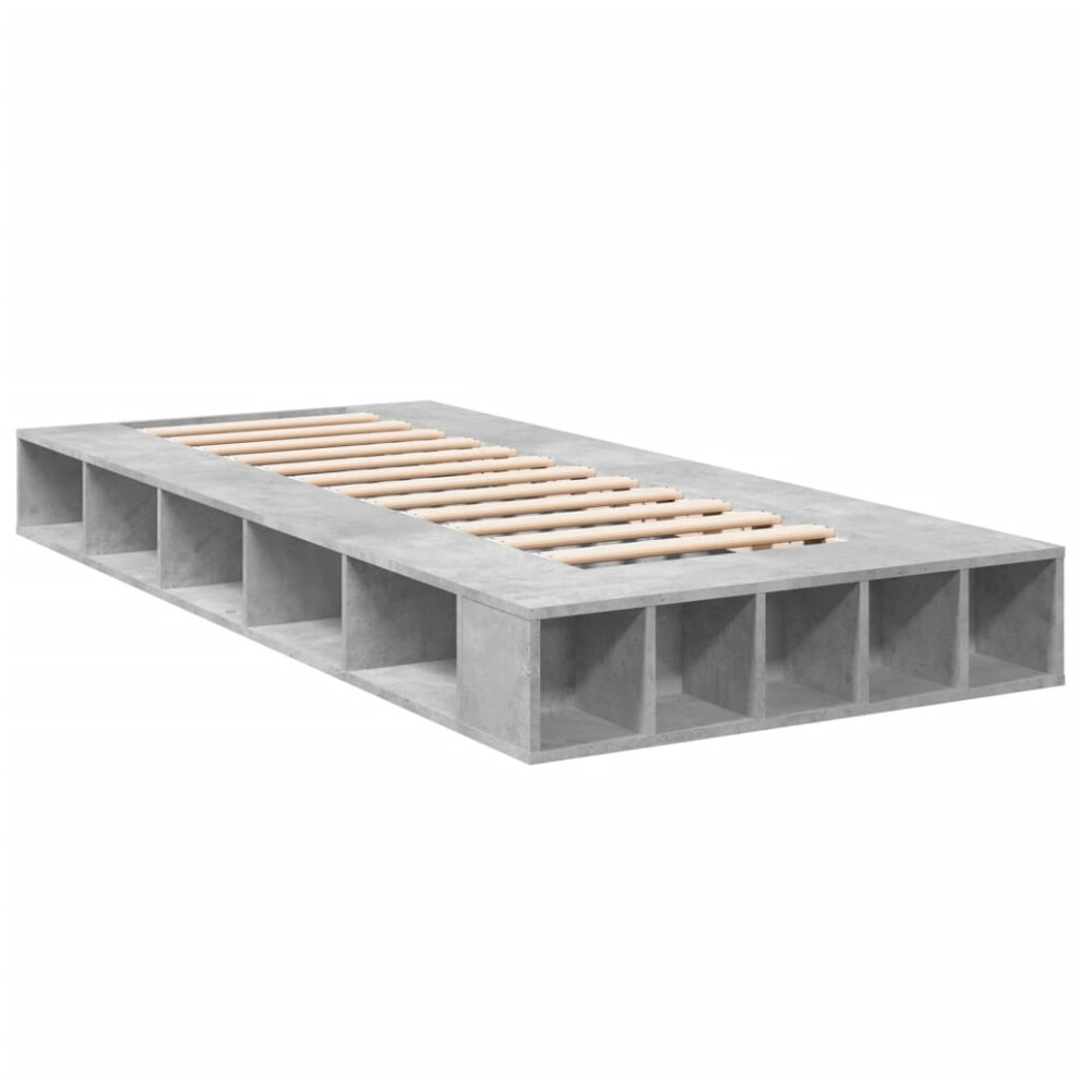 (concrete grey, 100 x 200 cm) vidaXL Bed Frame Home Bed Base Brown Oak 180x200 cm Super King Engineered Wood