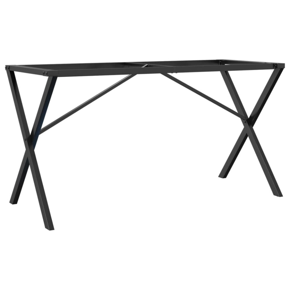 vidaXL Dining Table Legs X-Frame Desk Legs DIY Metal Furniture Legs Steel