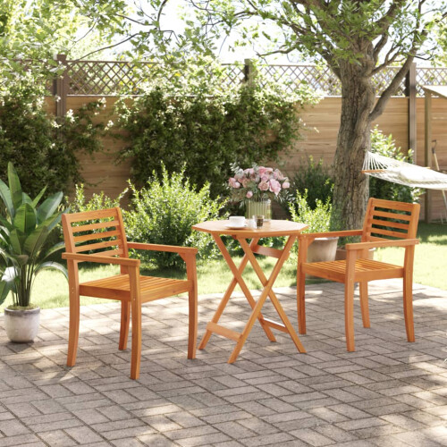 VidaXL vidaXL Folding Garden Table Outdoor Table Patio Dining Table Solid Wood Acacia 2