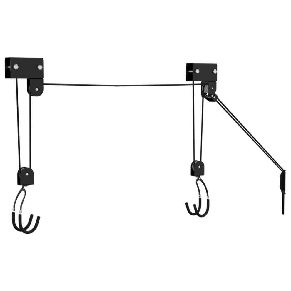 Vidaxl Bike Hoist & Ceiling Mount Bicycle Lift Garage Bike Lift Hanger 57 Kg