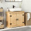 VidaXL vidaXL Corona Solid Pine Bathroom Sink Vanity Unit, 73x33x60 cm – Rustic Honey Wax Finish with Ample Storage 3