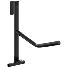 vidaXL Saddle Rack & Bridle Hook Single Arm Portable Saddle Stand Black Iron