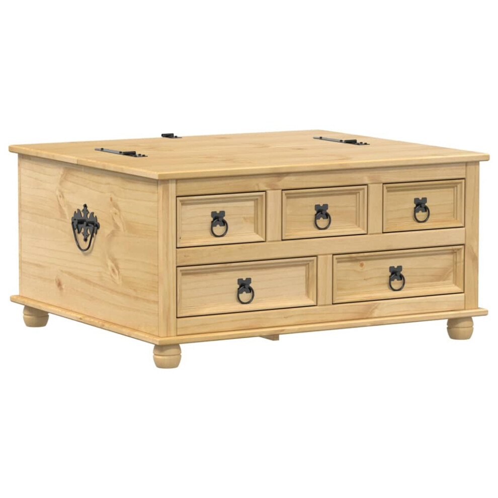 vidaXL Storage Box Blanket Box Storage Chest Toy Box Trunk Solid Wood Pine