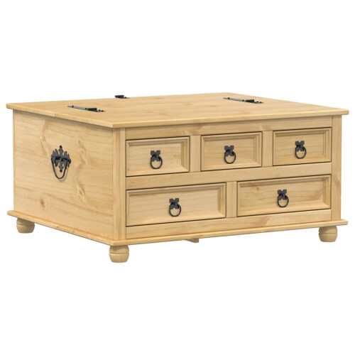 VidaXL vidaXL Storage Box Blanket Box Storage Chest Toy Box Trunk Solid Wood Pine 1