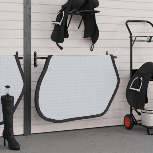VidaXL vidaXL Saddle Pad Rack Saddle Pad Holder Horse Saddle Blanket Rack Black Iron 2