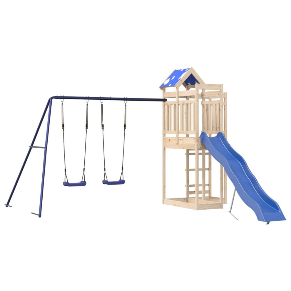 vidaXL Outdoor Playset Garden Playhouse Playground Equipment Solid Wood Pine