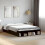VidaXL vidaXL Bed Frame Home Bed Base Black 120x190 cm Small Double Engineered Wood 3