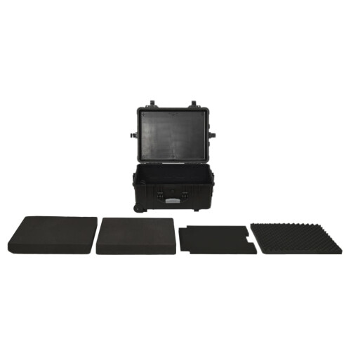 VidaXL vidaXL Wheeled Flight Case Black 58x45x27 cm PP Tool Box Protective Hard Case 1