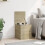 VidaXL vidaXL Storage Box Blanket Box Storage Chest Box Sonoma Oak Engineered Wood 3