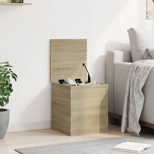 VidaXL vidaXL Storage Box Blanket Box Storage Chest Box Sonoma Oak Engineered Wood 2