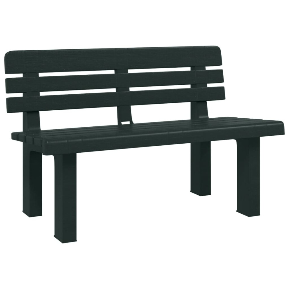 vidaXL Garden Bench Outdoor Bench Seat Patio Park Bench Green Polypropylene