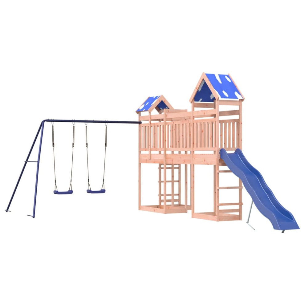 vidaXL Outdoor Playset Garden Playhouse Kids Playground Solid Wood Douglas