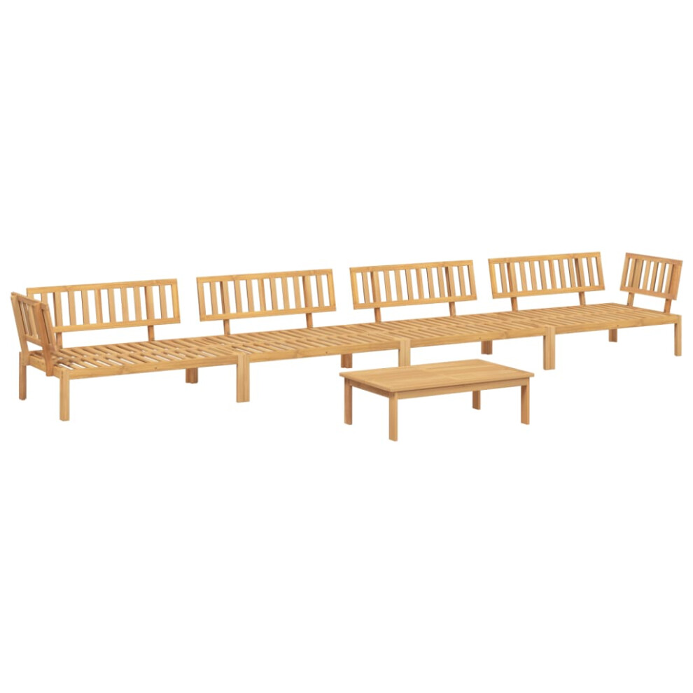 vidaXL Garden Pallet Sofa Set 5 Piece Outdoor Pallet Sofa Solid Wood Acacia