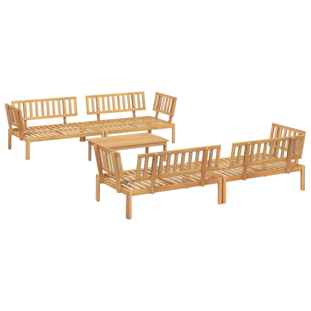 vidaXL Garden Pallet Sofa Set 5 Piece Outdoor Pallet Sofa Solid Wood Acacia