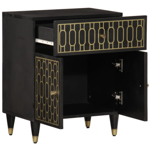 VidaXL vidaXL Bedside Cabinet Nightstand Bed Side Table Bed Cabinet Solid Wood Mango 1