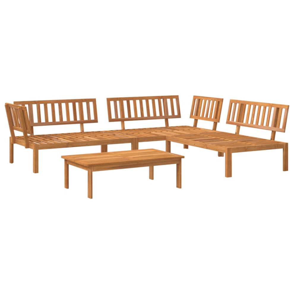 vidaXL Garden Pallet Sofa Set 4 Piece Outdoor Pallet Sofa Solid Wood Acacia