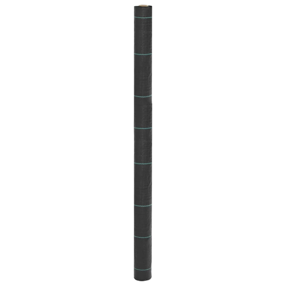 Vidaxl Weed Membrane Weed Barrier Fabric Weed Control Cover Black 1.5X100 M Pp