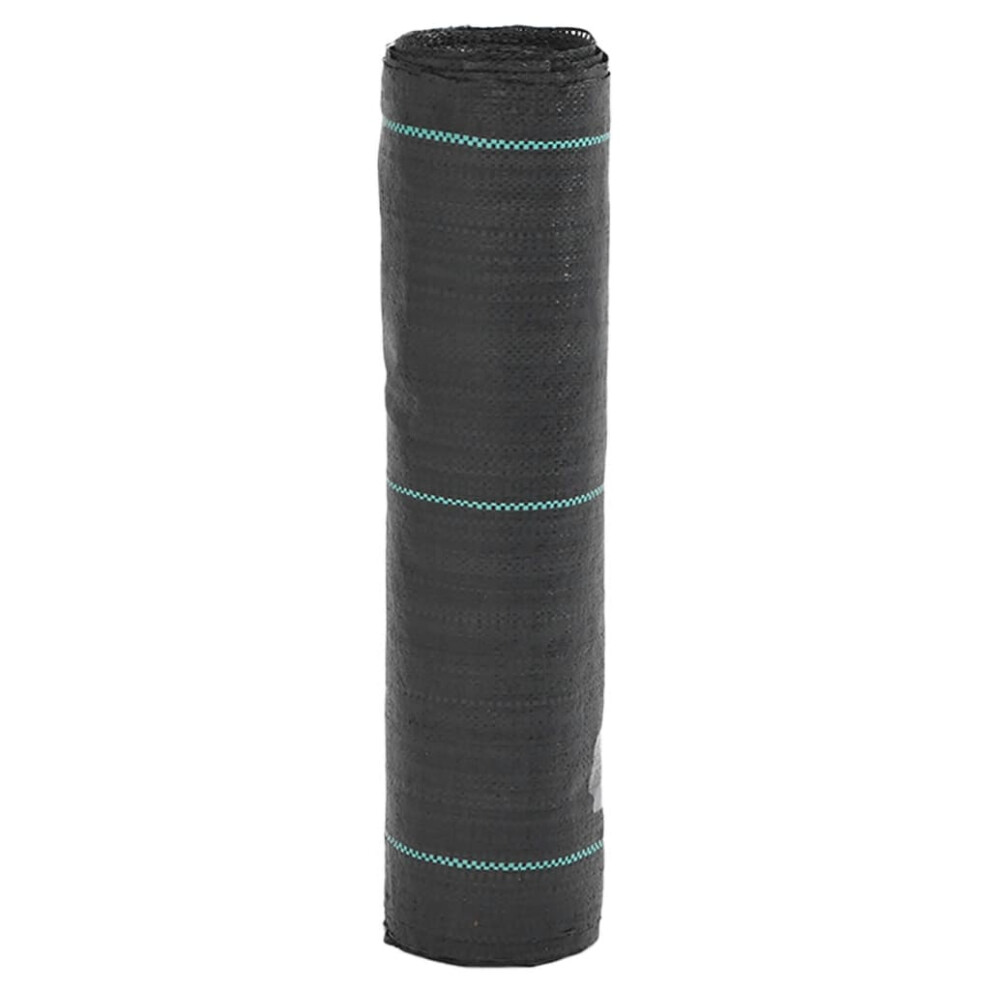 Vidaxl Weed Membrane Weed Barrier Fabric Weed Control Cover Black 0.5X200 M Pp