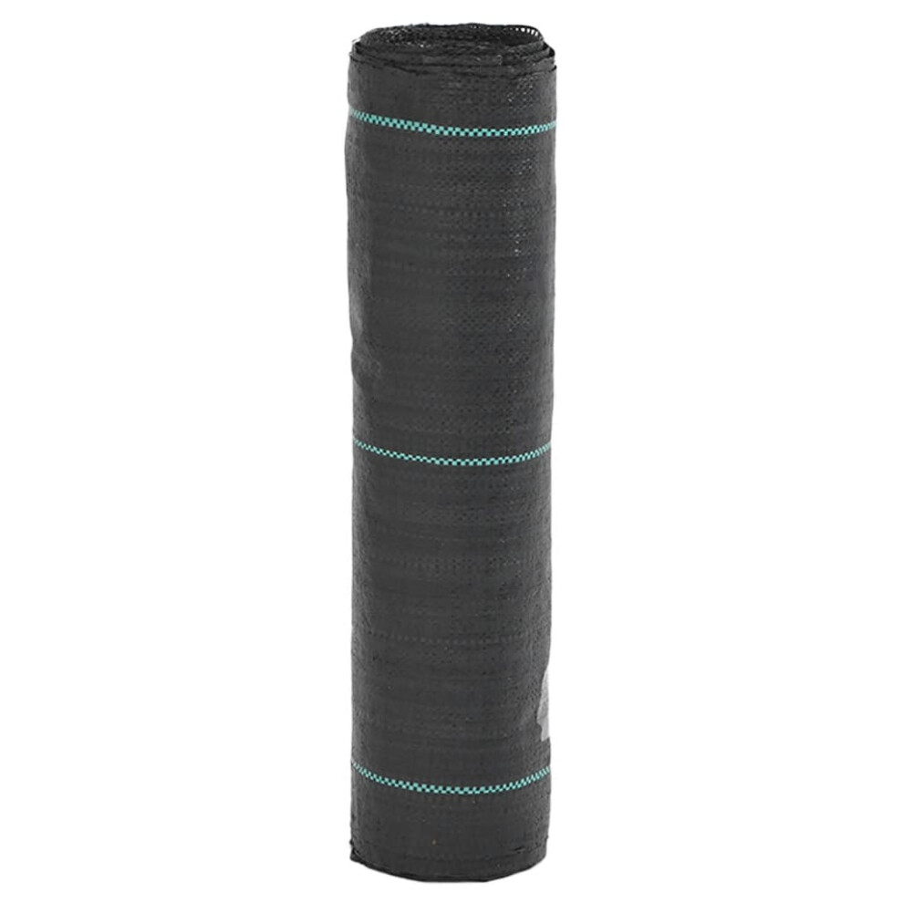 vidaXL Weed Membrane Weed Barrier Fabric Weed Control Cover Black 0.5x200 M PP