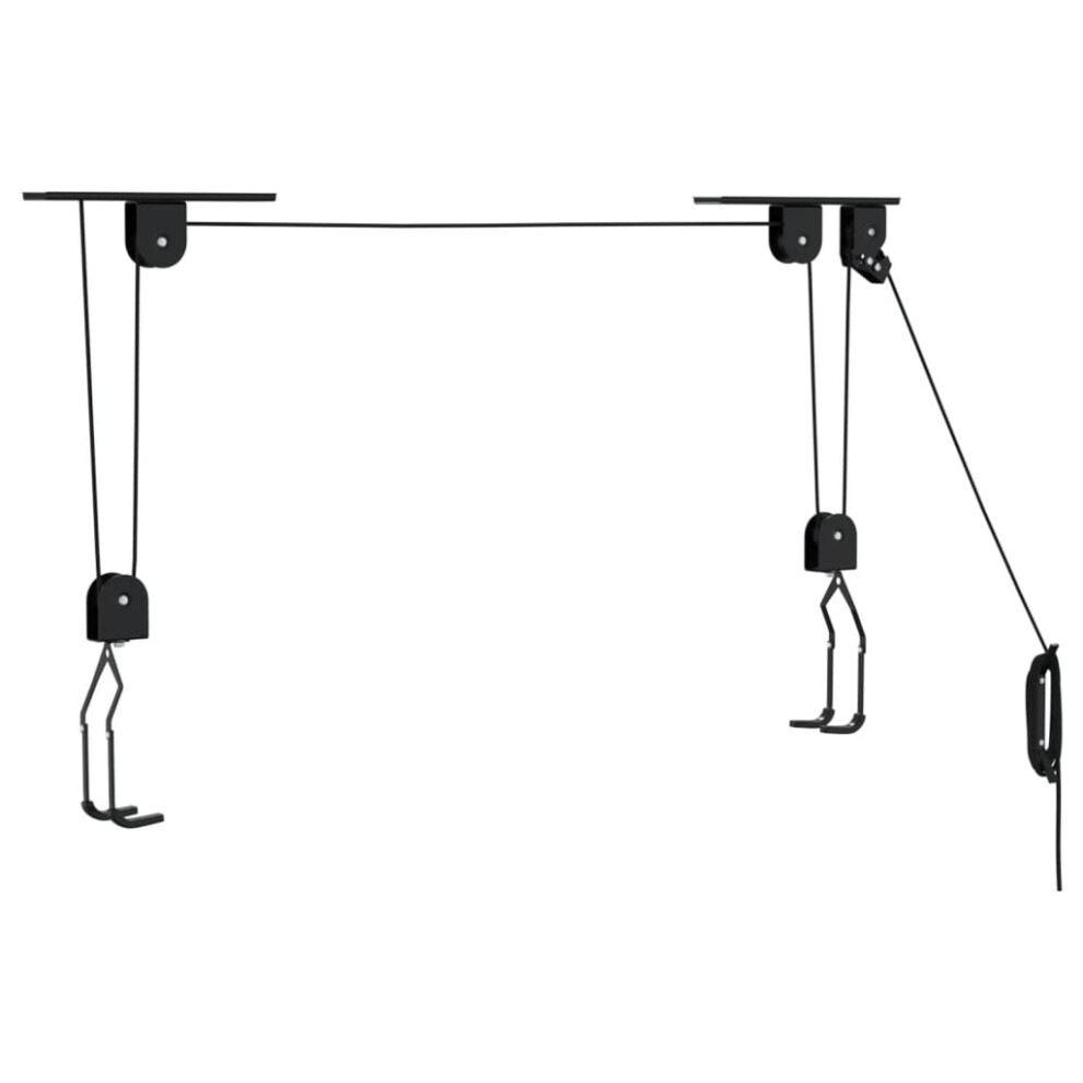 Vidaxl Bike Hoists & Ceiling Mount Bicycle Lift Garage Bike Lift 2 Pcs 20 Kg