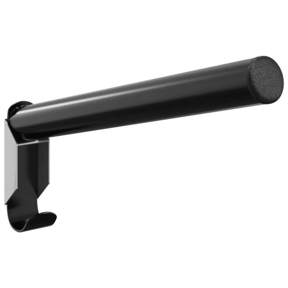 vidaXL Foldable Saddle Rack Wall Mounted Saddle Stand Saddle Holder Black Iron