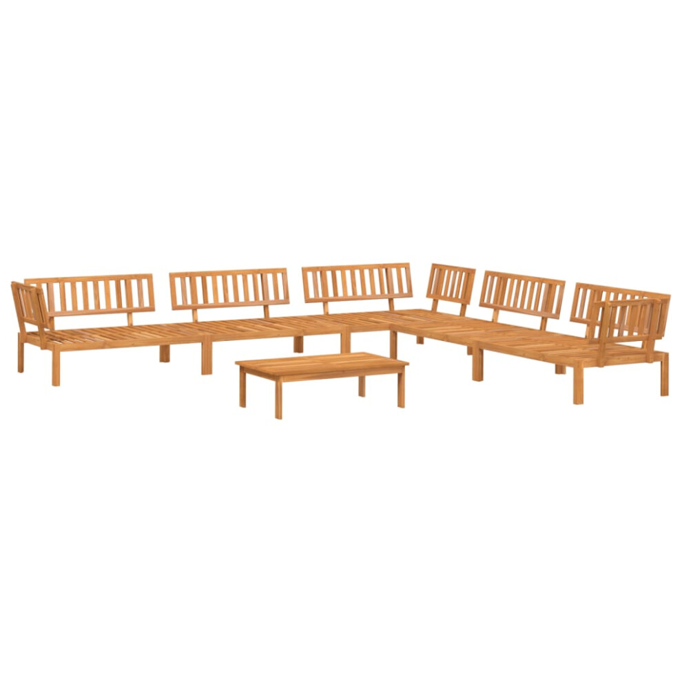 vidaXL Garden Pallet Sofa Set 6 Piece Outdoor Pallet Sofa Solid Wood Acacia