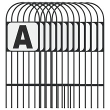vidaXL Dressage Markers Arena Marker Letters Signs Equestrian 12 pcs Steel