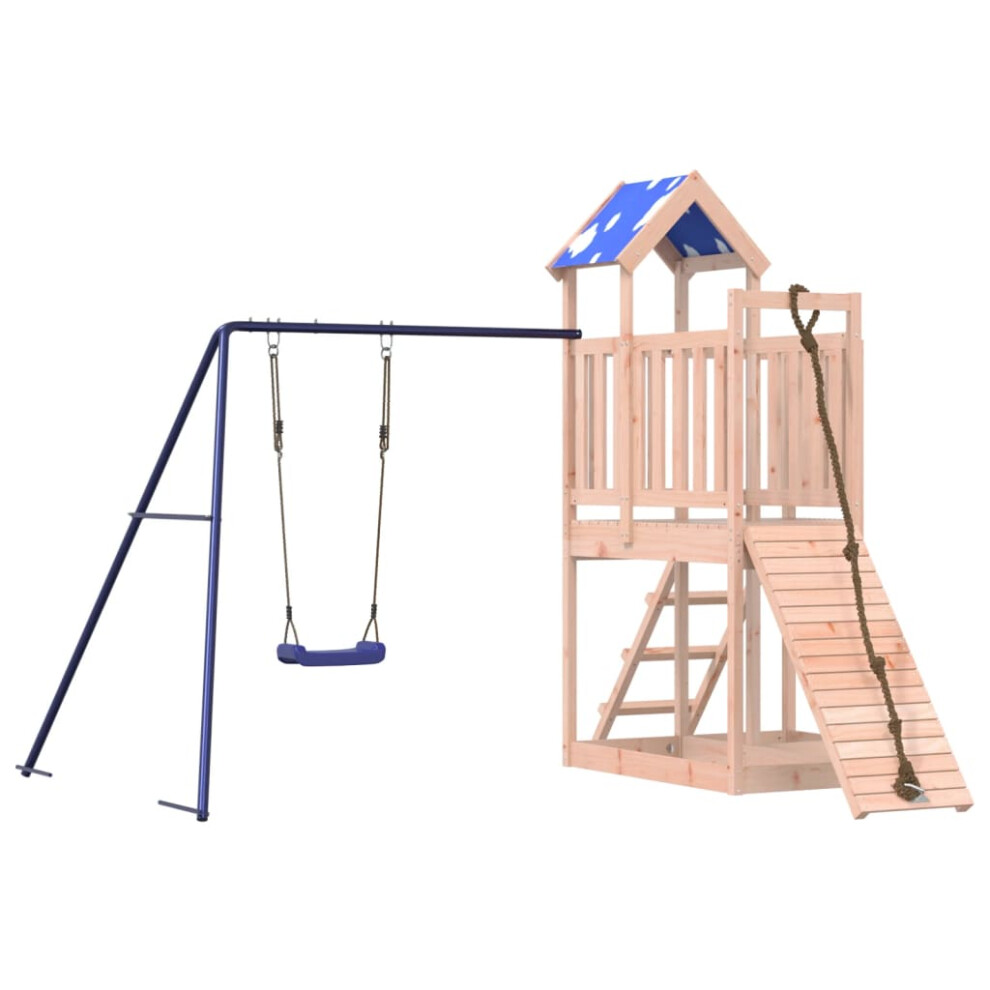 vidaXL Outdoor Playset Garden Playhouse Kids Playground Solid Wood Douglas