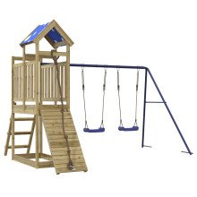vidaXL Outdoor Playset Garden Playhouse Kids Playground Impregnated Wood Pine