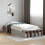 VidaXL vidaXL Bed Frame Bed Concrete Grey 75x190 cm Small Single Engineered Wood 3