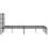 VidaXL vidaXL Metal Bed Frame with Headboard Bed Base Black 120x190 cm Small Double 6
