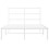 VidaXL vidaXL Metal Bed Frame with Headboard Bed Base White 120x190 cm Small Double 5