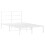 VidaXL vidaXL Metal Bed Frame with Headboard Bed Base White 120x190 cm Small Double 2