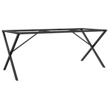 vidaXL Dining Table Legs X-Frame Desk Legs DIY Metal Furniture Legs Steel