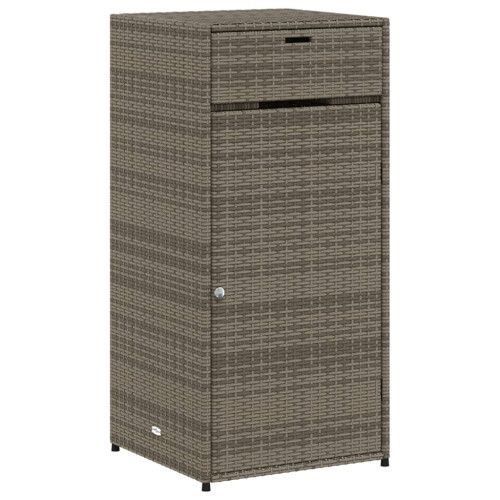 VidaXL vidaXL Gartenschrank Grau 55x55x111 cm Poly Rattan